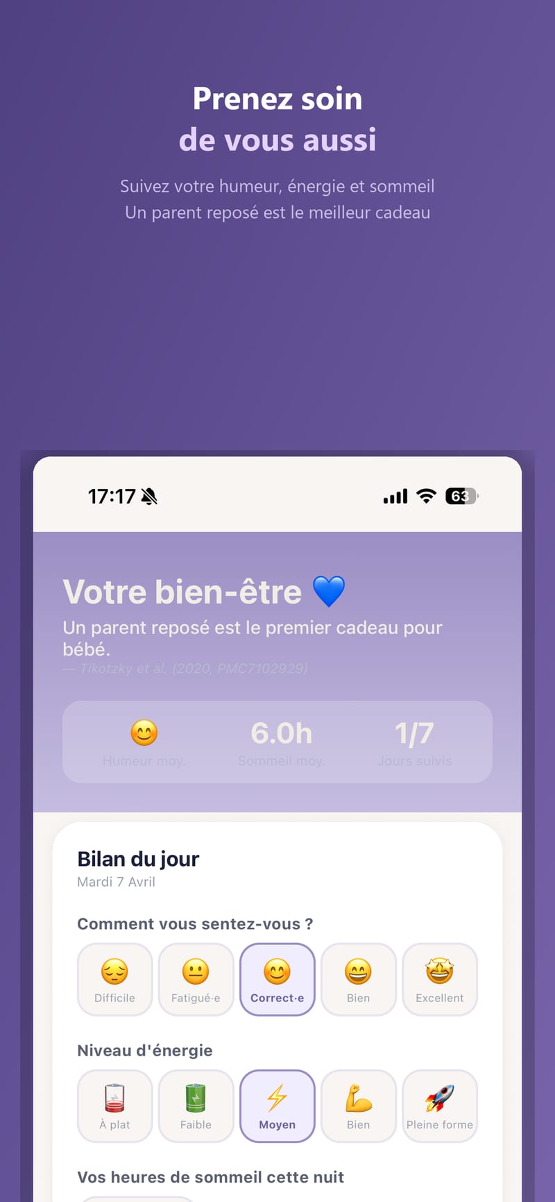 Écran bien-être parental